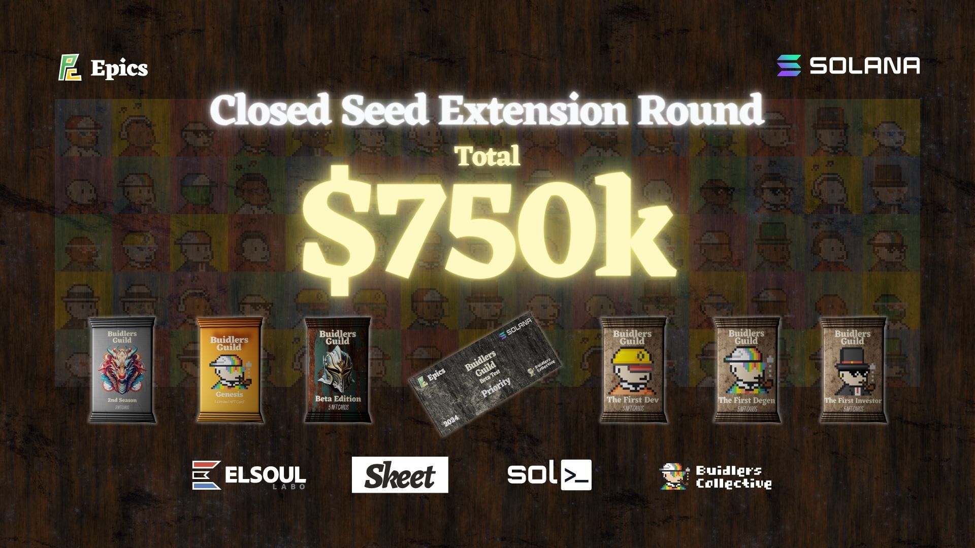 Epics DAO Closes Seed Extension Round for Its Solana NFT Card Game, Total Funding Exceeds 750K USD